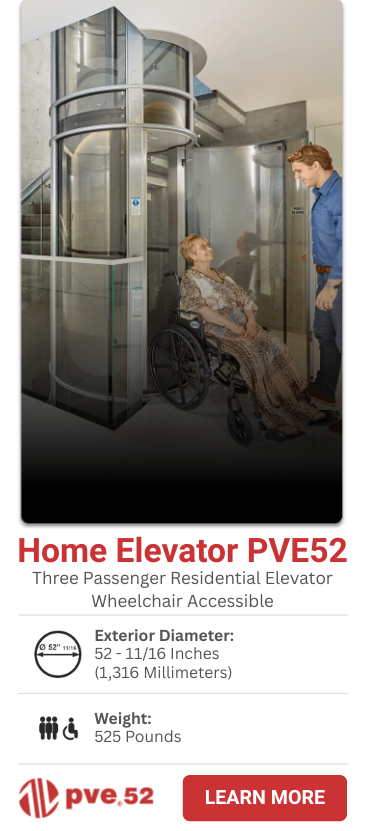 PVE52 Three Passenger Home Elevator Sarasota