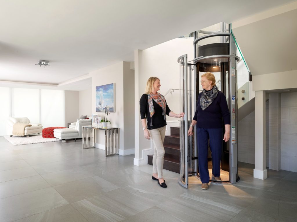 Safe and convenient handicap lift for private residences