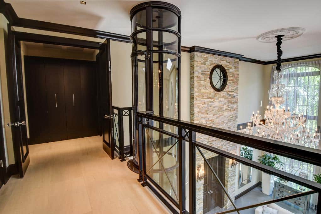 Modern home elevator with customizable interior design