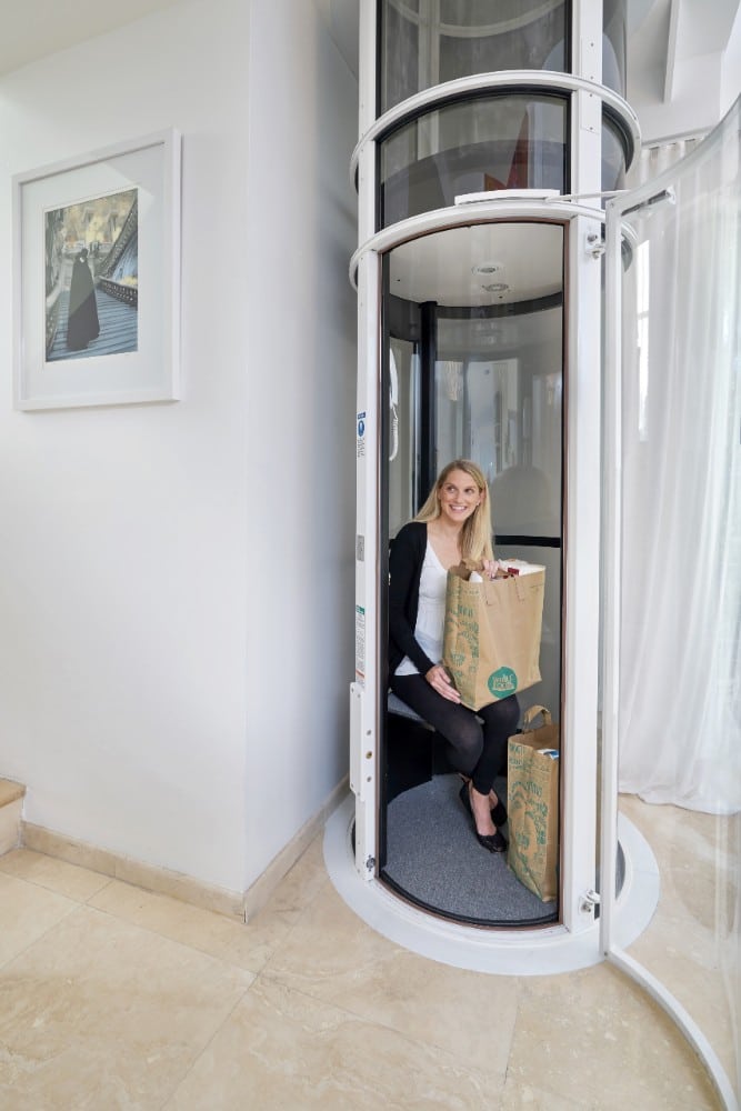 Modern home elevator supporting senior independence