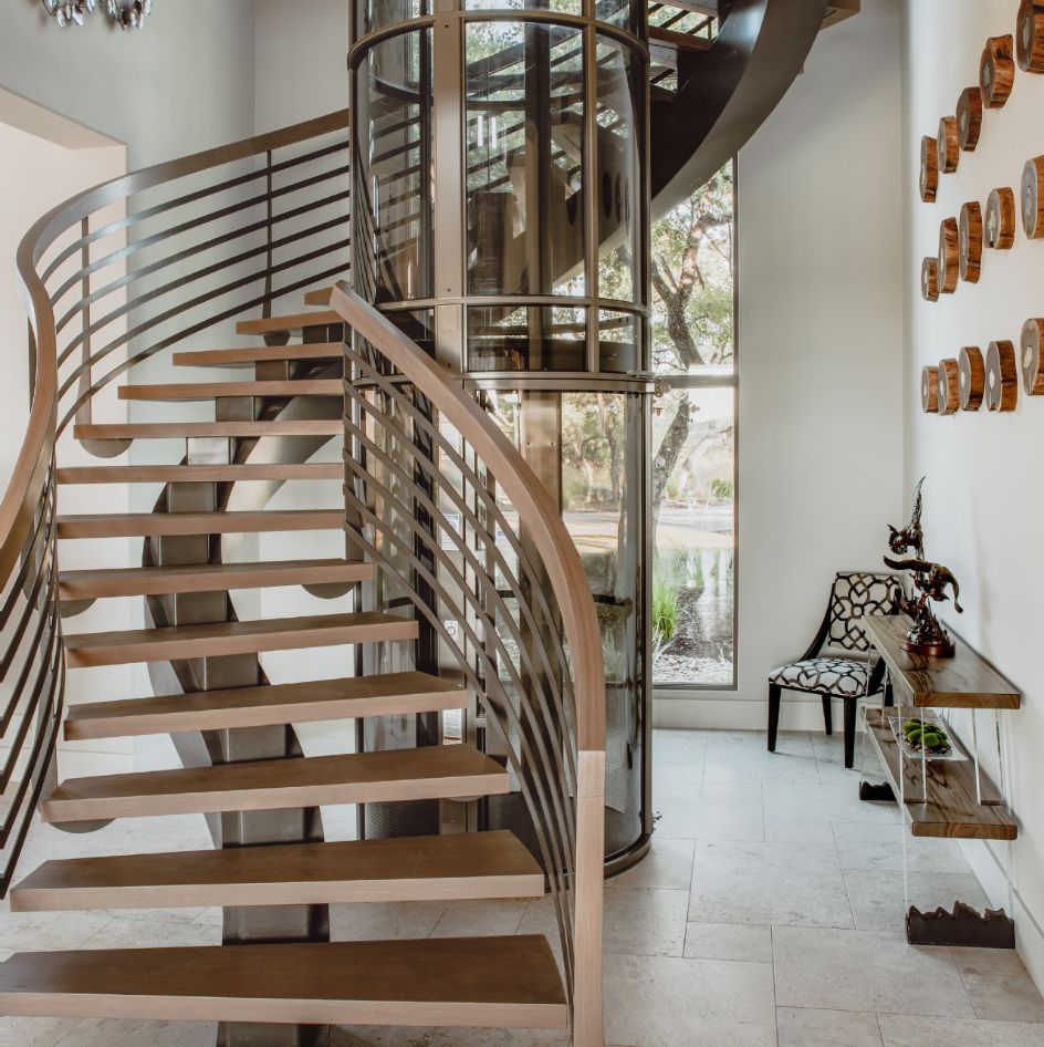Home elevator fitting seamlessly into living spaces