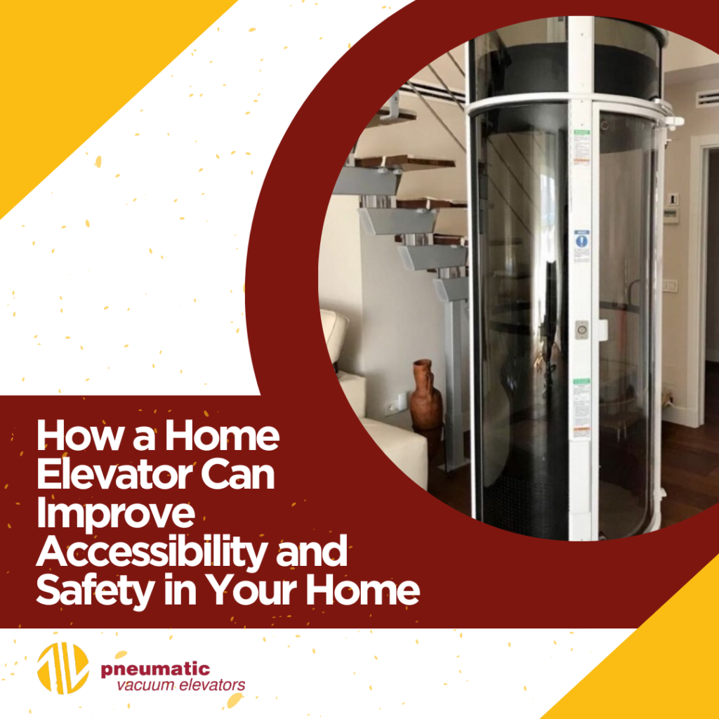 Image of a home elevator that improves home accessibility. It illustrates the theme of the blog which is Home lift accessibility benefits.
