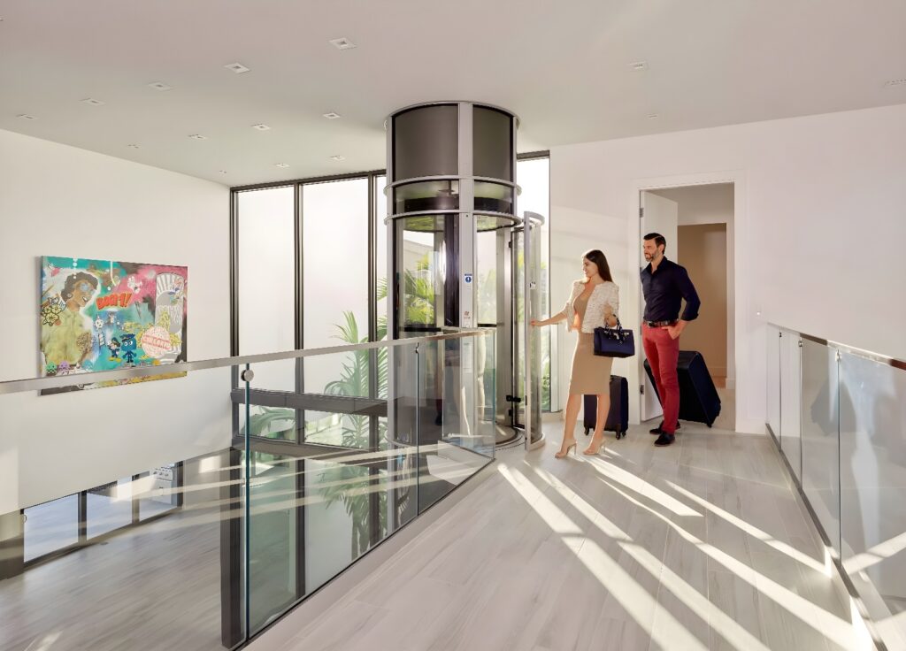 glass residential elevator