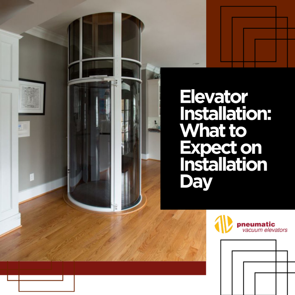 Image of a home elevator illustrating the subject which is Elevator Installation Day: What to Expect