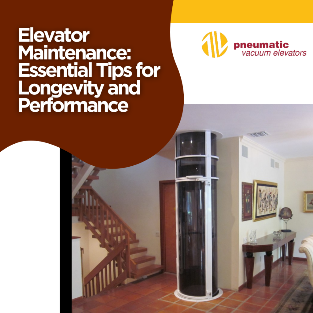 Image of a home elevator illustrating the subject which is Elevator Maintenance: Essential Tips for  Performance