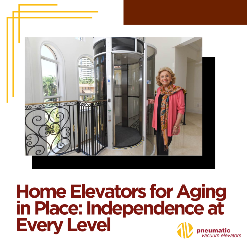 Image of a home elevator illustrating the subject which is Elevators for Independence: Enhancing Aging in Place Solutions