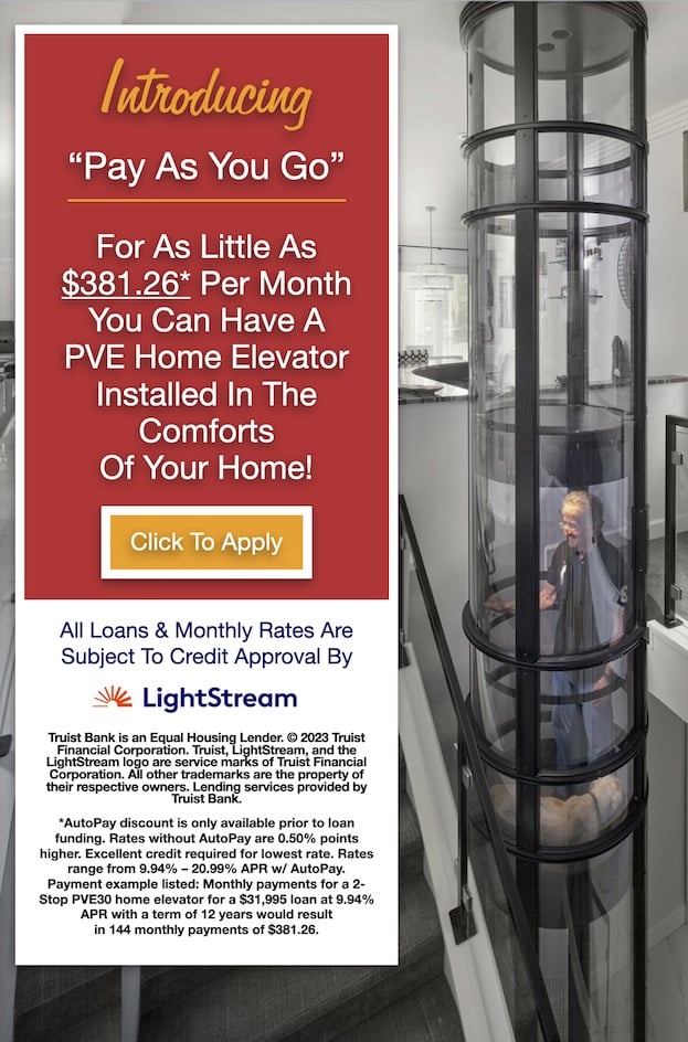 Image of a perfectly integrated home elevator illustrating the theme of the blog, which is Space-Saving Marvel: The Self-Supporting Structure of a Vacuum Elevator.