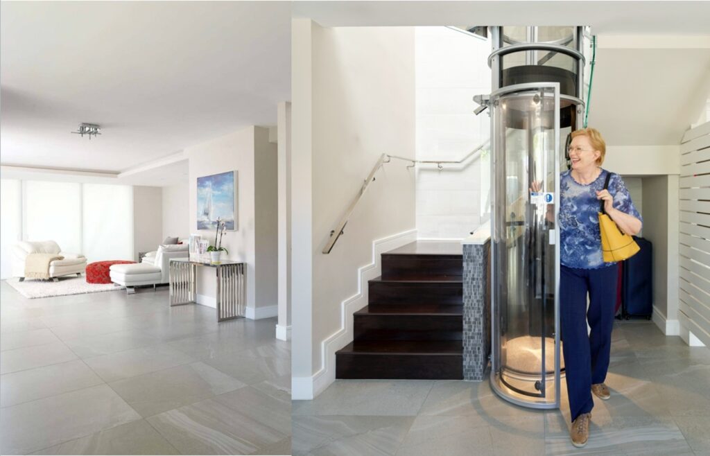 air-driven residential elevator